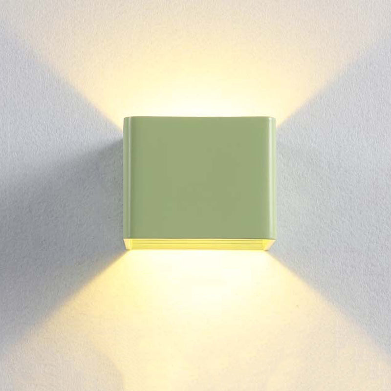 Rectangular Staircase LED Wall Lamp Aluminum Macaron Style Wall Washer Sconce