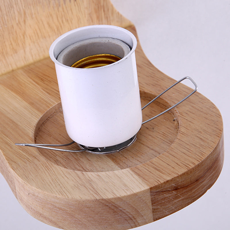 Japanese Style Wall Light Fixture Solid Wood Geometric Wall Sconce for Bedroom