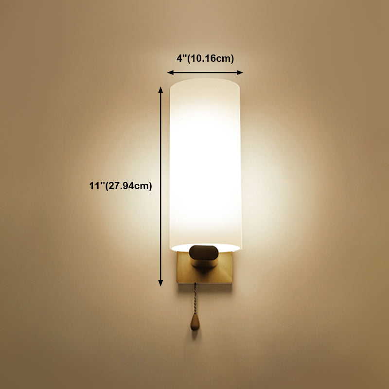 Japanese Style Wall Light Fixture Solid Wood Geometric Wall Sconce for Bedroom