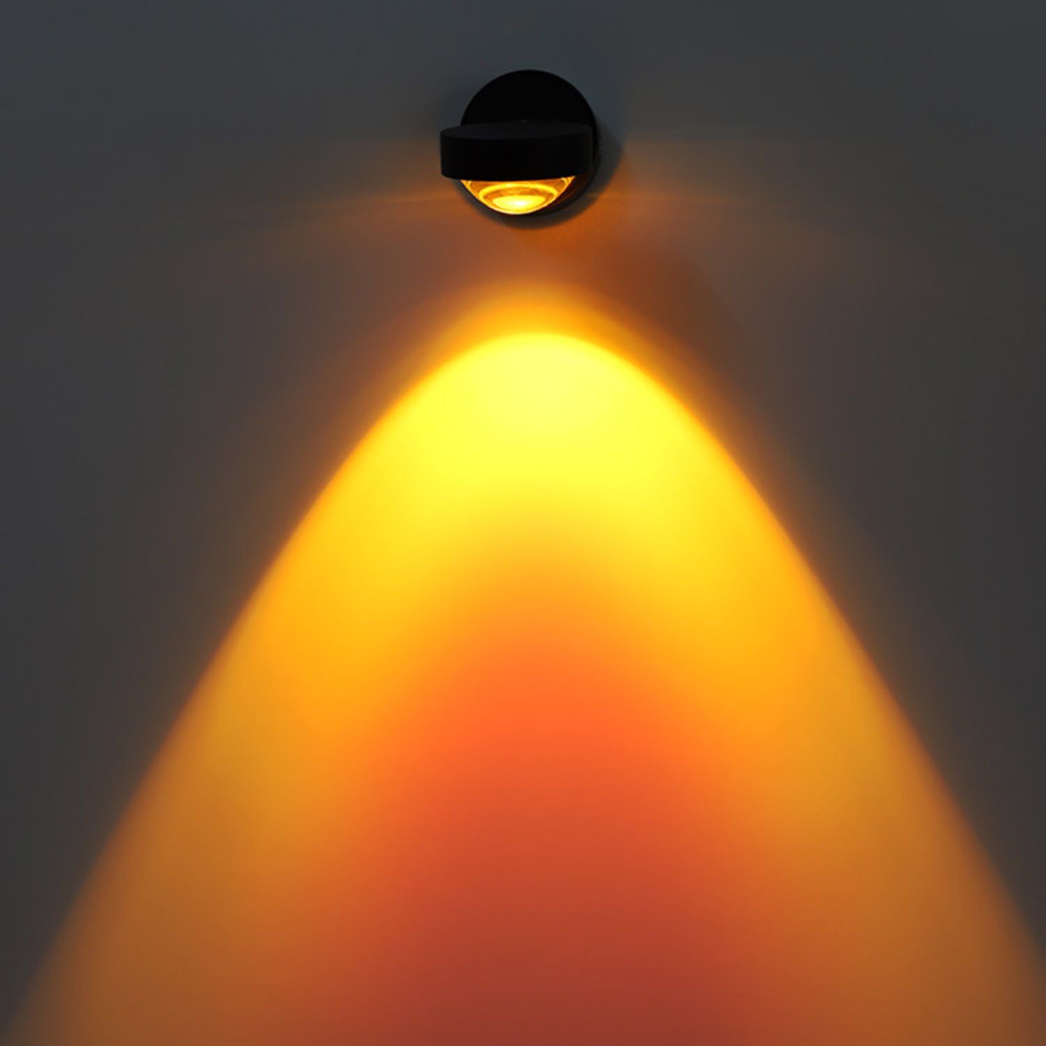 Black Sunset Projector Wall Lamp Decorative LED Metal Sconce Light with Swivel