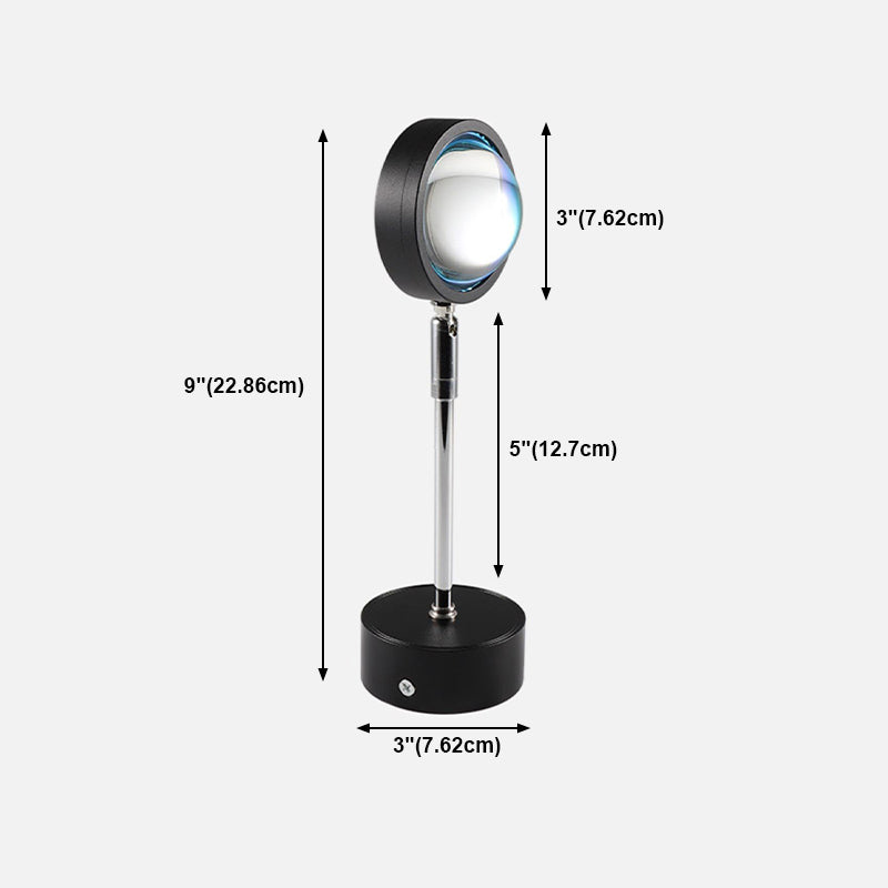 Black Sunset Projector Wall Lamp Decorative LED Metal Sconce Light with Swivel