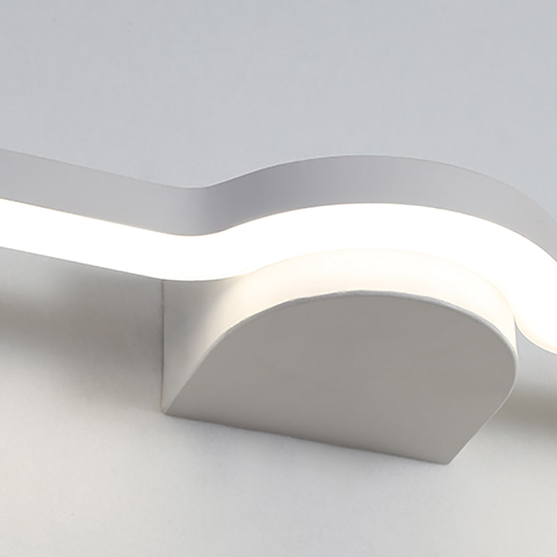 Luz de espejo de tocador LED lineal Luz de pared de baño de metal simple y elegante