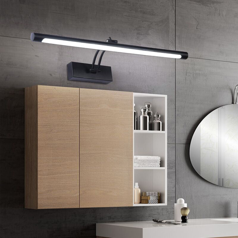Postmodern Metal Cylindrical Vanity Sconce Adjustable Bathroom LED Wall Mount Light