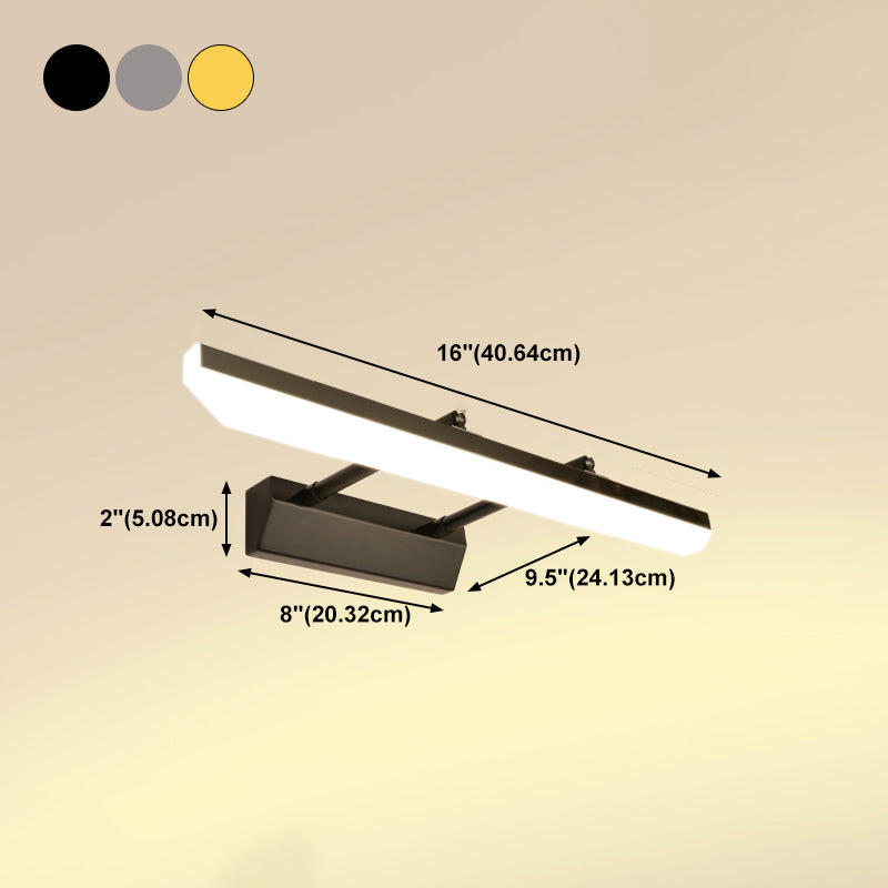 Stretchable Bathroom LED Vanity Wall Light Contemporary Linear Wall Sconce Lighting
