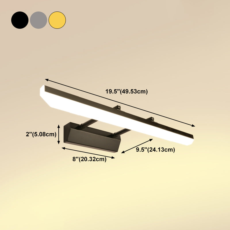 Stretchable Bathroom LED Vanity Wall Light Contemporary Linear Wall Sconce Lighting