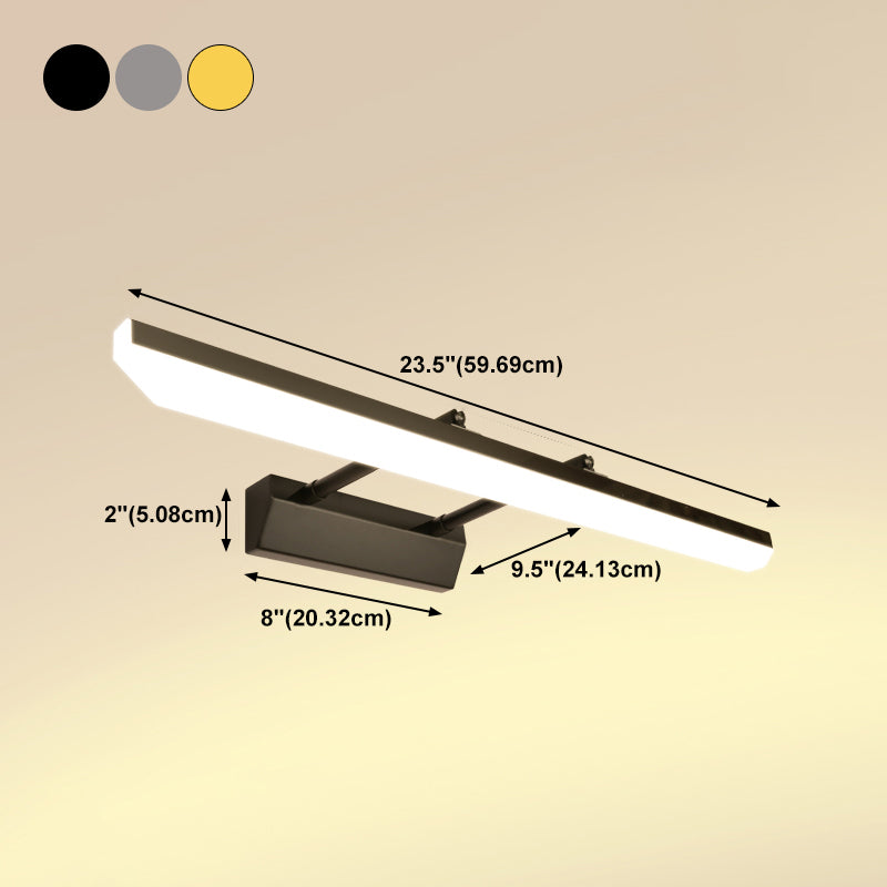 Stretchable Bathroom LED Vanity Wall Light Contemporary Linear Wall Sconce Lighting