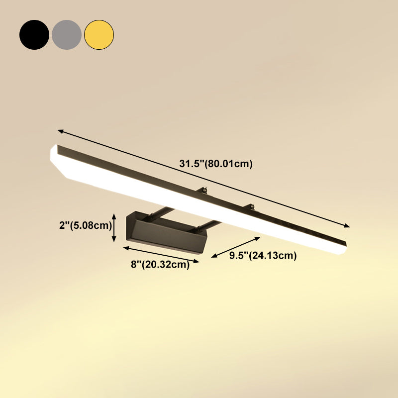 Stretchable Bathroom LED Vanity Wall Light Contemporary Linear Wall Sconce Lighting