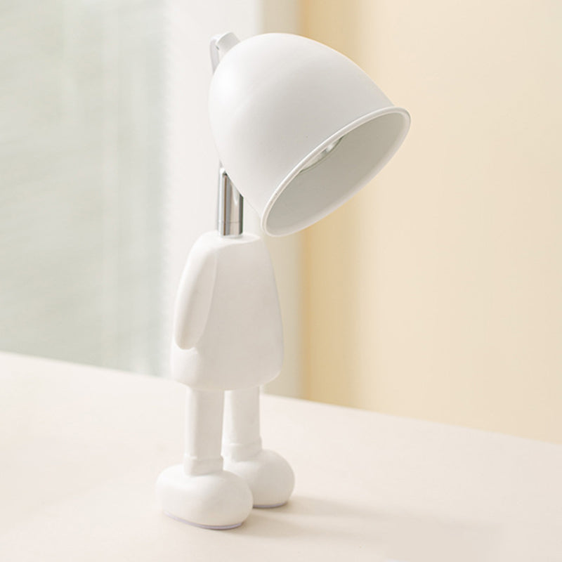 Macaron Robot Table Lampada in metallo Cera da letto a bulbo singola