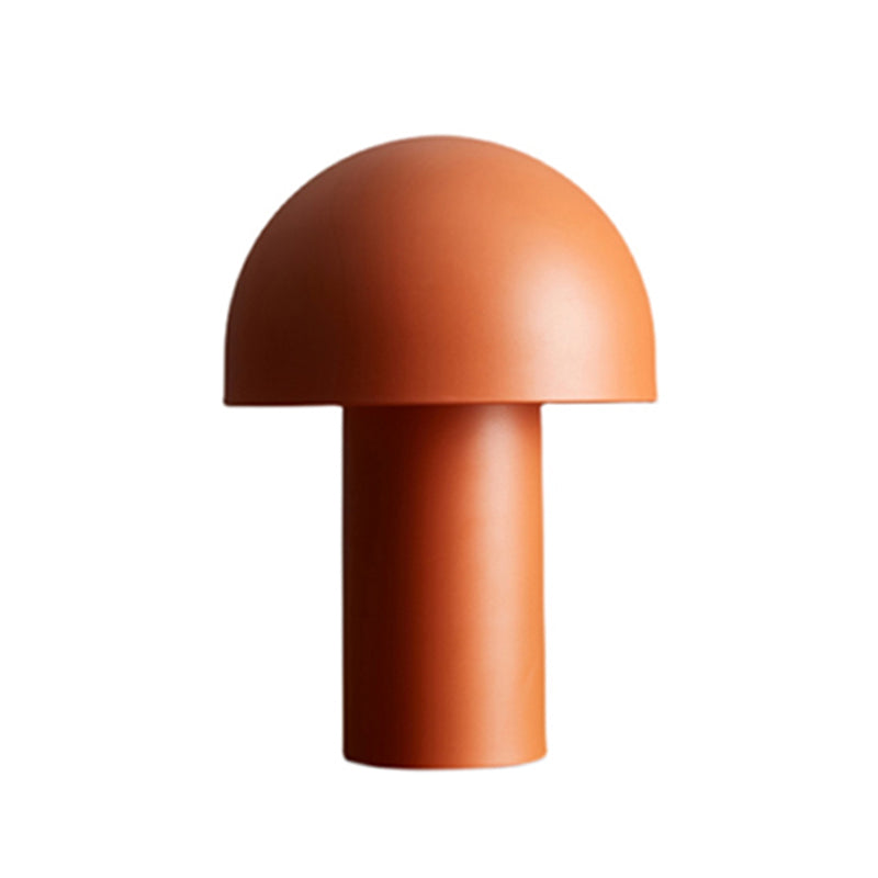Mushroom Shaped Bedroom Table Lamp Metallic 1-Light Macaron Style Night Light