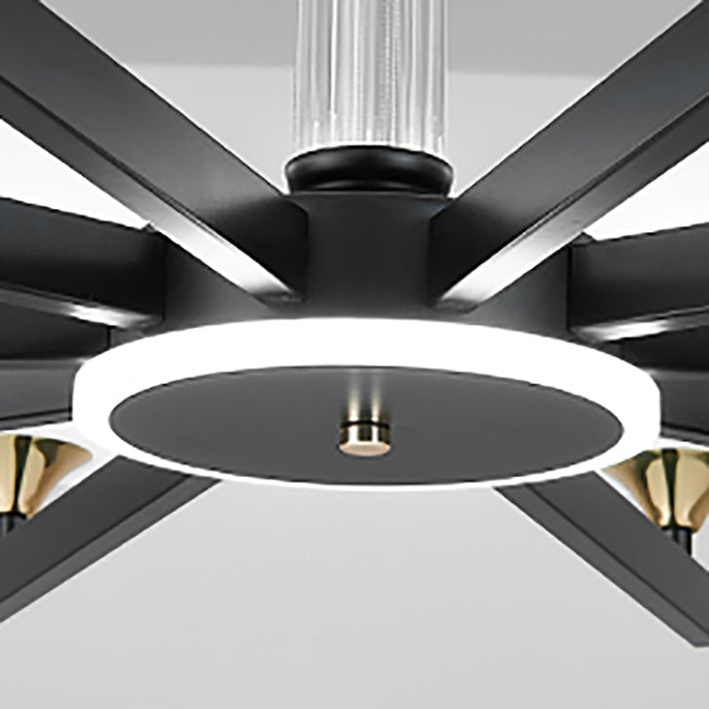 American Style Chandelier Light Glass Multi-Head Pendant Light pour le salon