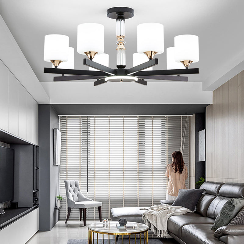 American Style Chandelier Light Glass Multi-Head Pendant Light pour le salon