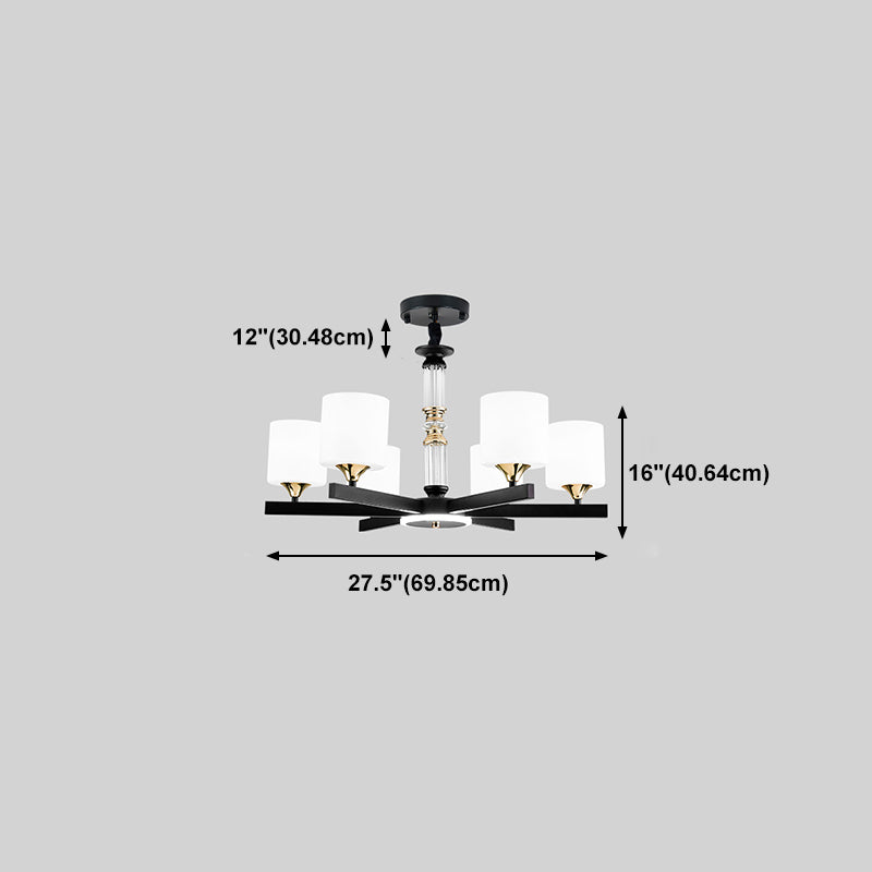 American Style Chandelier Light Glass Multi-Head Pendant Light pour le salon