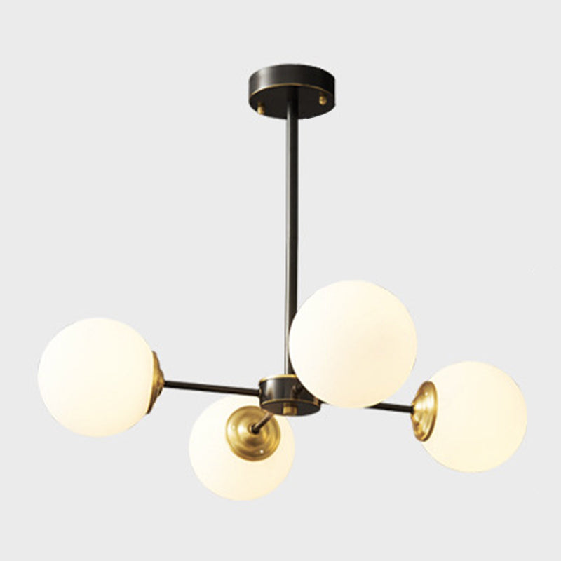 Forme sphérique en verre Sanging Chandelier Modern Style Multi Light Hanging Mount Fixture