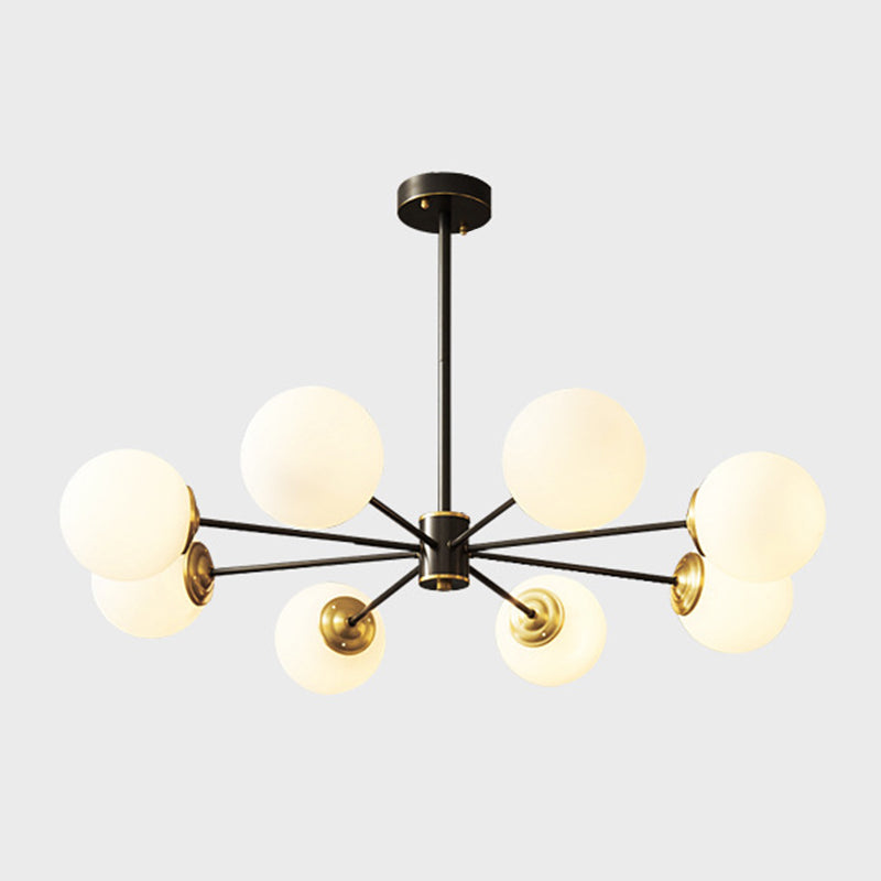 Forme sphérique en verre Sanging Chandelier Modern Style Multi Light Hanging Mount Fixture