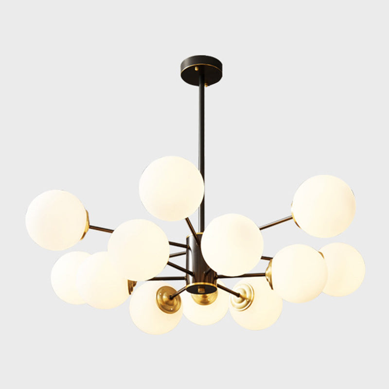 Forme sphérique en verre Sanging Chandelier Modern Style Multi Light Hanging Mount Fixture