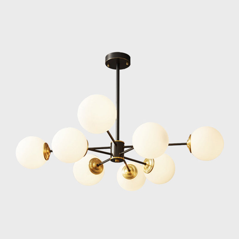 Forme sphérique en verre Sanging Chandelier Modern Style Multi Light Hanging Mount Fixture