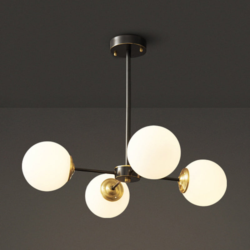 Forme sphérique en verre Sanging Chandelier Modern Style Multi Light Hanging Mount Fixture