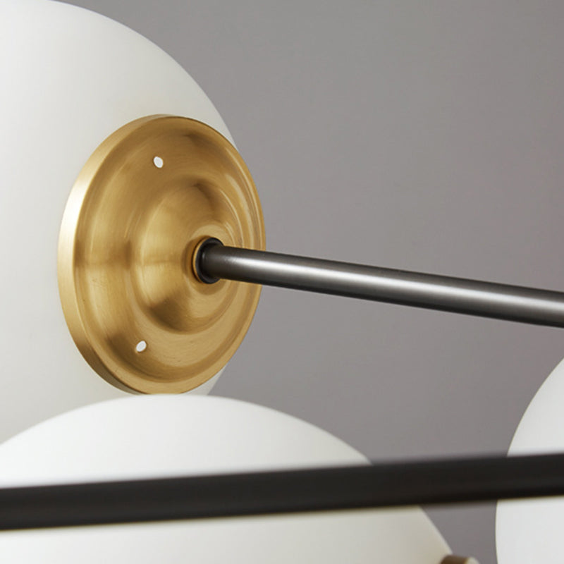 Forme sphérique en verre Sanging Chandelier Modern Style Multi Light Hanging Mount Fixture