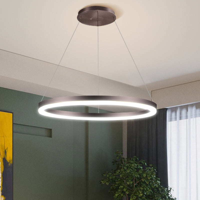 Forme de roue Métal Pendre Luminure de style moderne 1 Light Hanging Lightture