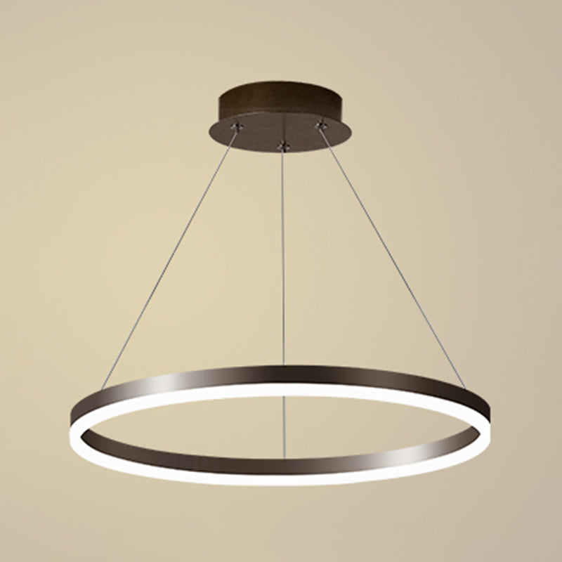 Forme de roue Métal Pendre Luminure de style moderne 1 Light Hanging Lightture