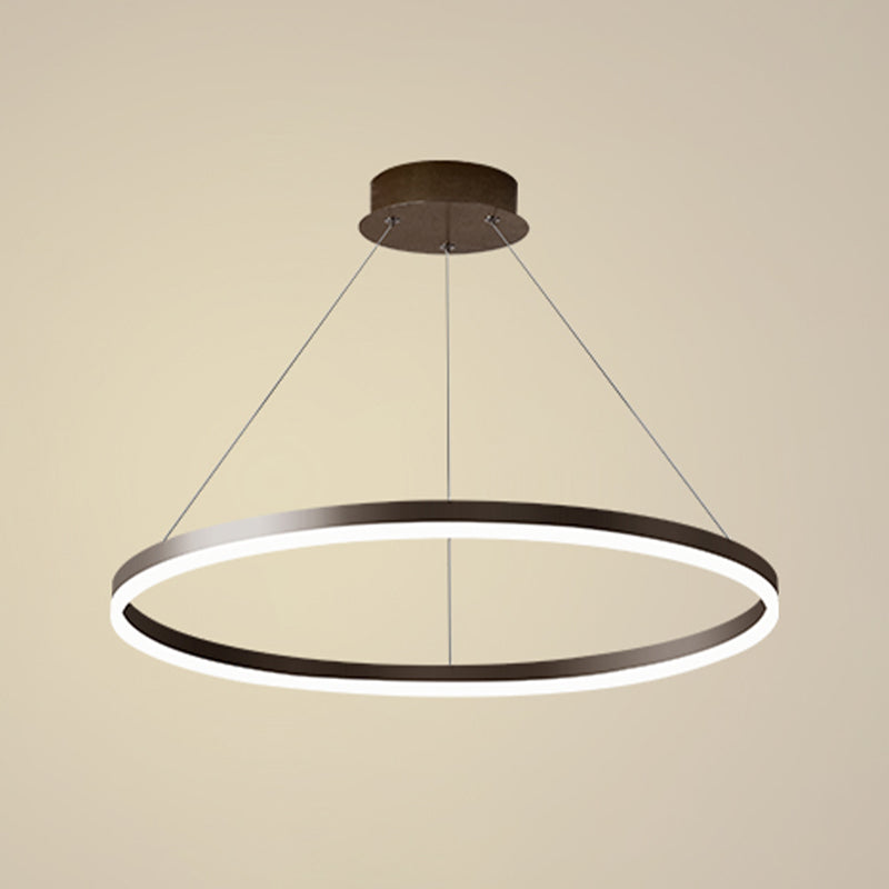 Forme de roue Métal Pendre Luminure de style moderne 1 Light Hanging Lightture