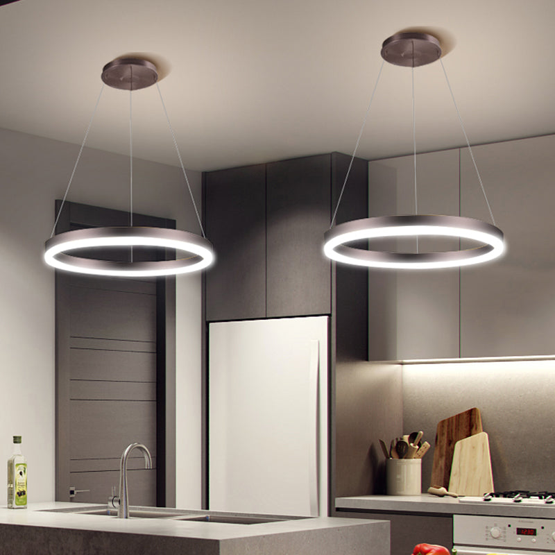 Forme de roue Métal Pendre Luminure de style moderne 1 Light Hanging Lightture