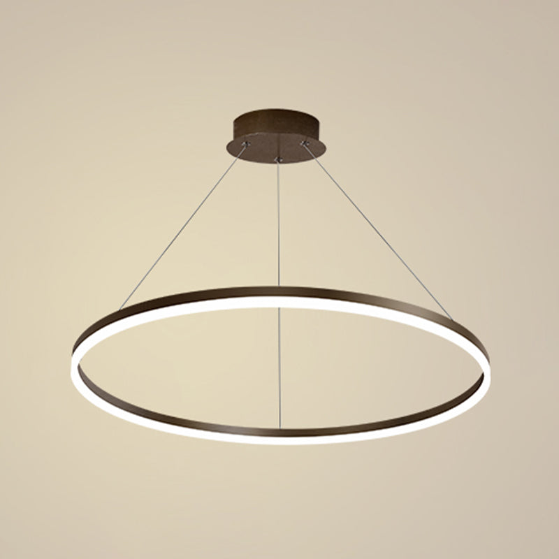 Forme de roue Métal Pendre Luminure de style moderne 1 Light Hanging Lightture