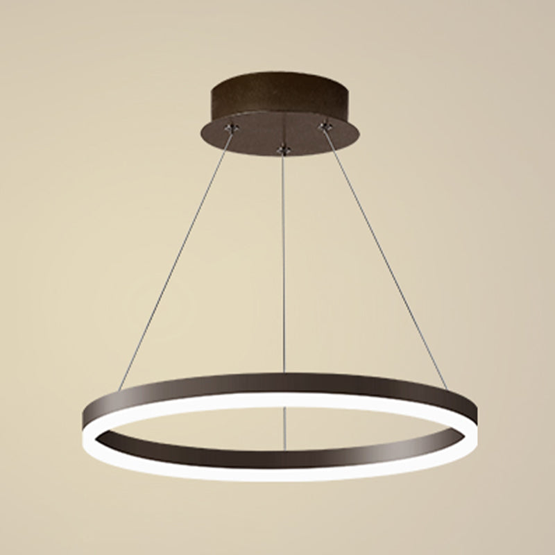 Forme de roue Métal Pendre Luminure de style moderne 1 Light Hanging Lightture