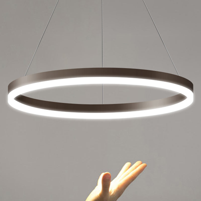 Forme de roue Métal Pendre Luminure de style moderne 1 Light Hanging Lightture