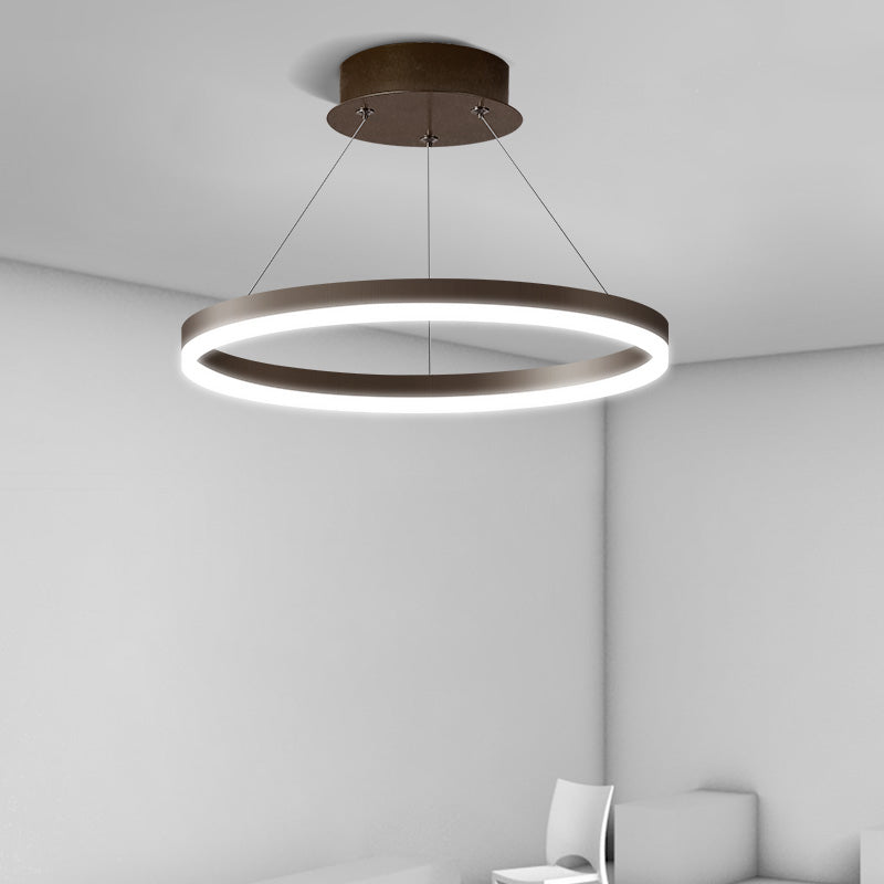 Forme de roue Métal Pendre Luminure de style moderne 1 Light Hanging Lightture