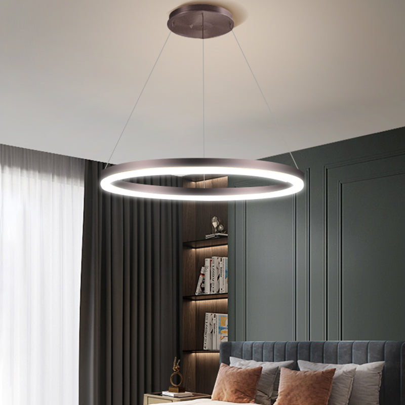 Forme de roue Métal Pendre Luminure de style moderne 1 Light Hanging Lightture