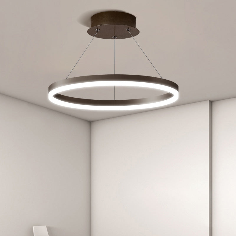 Forme de roue Métal Pendre Luminure de style moderne 1 Light Hanging Lightture