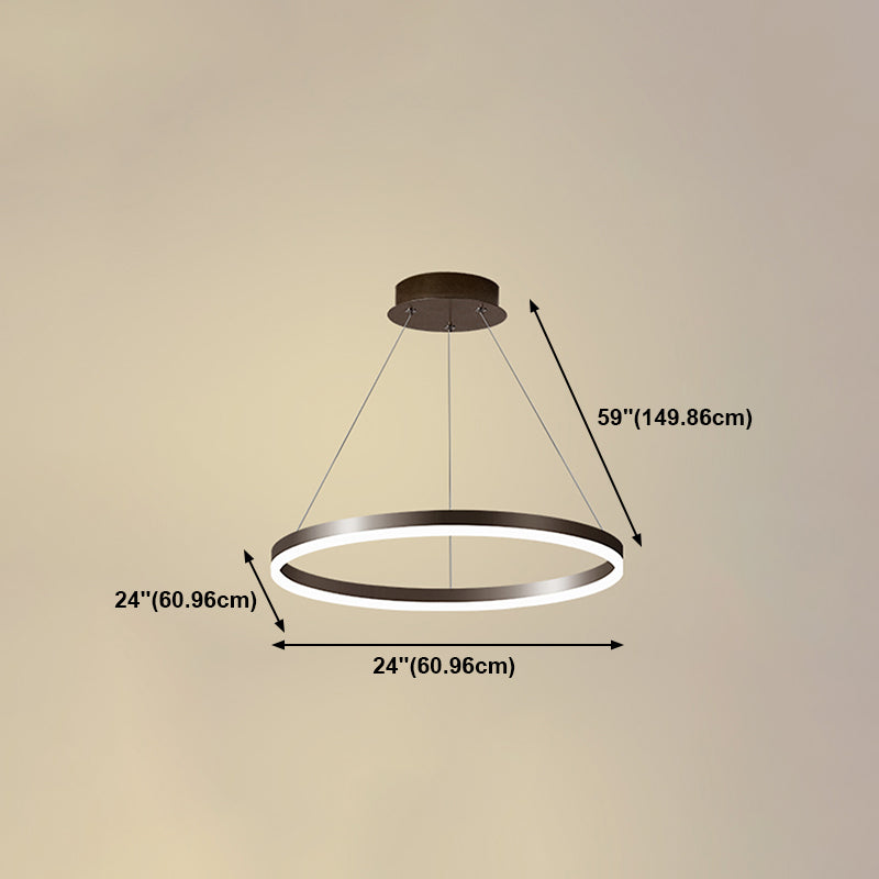 Forme de roue Métal Pendre Luminure de style moderne 1 Light Hanging Lightture