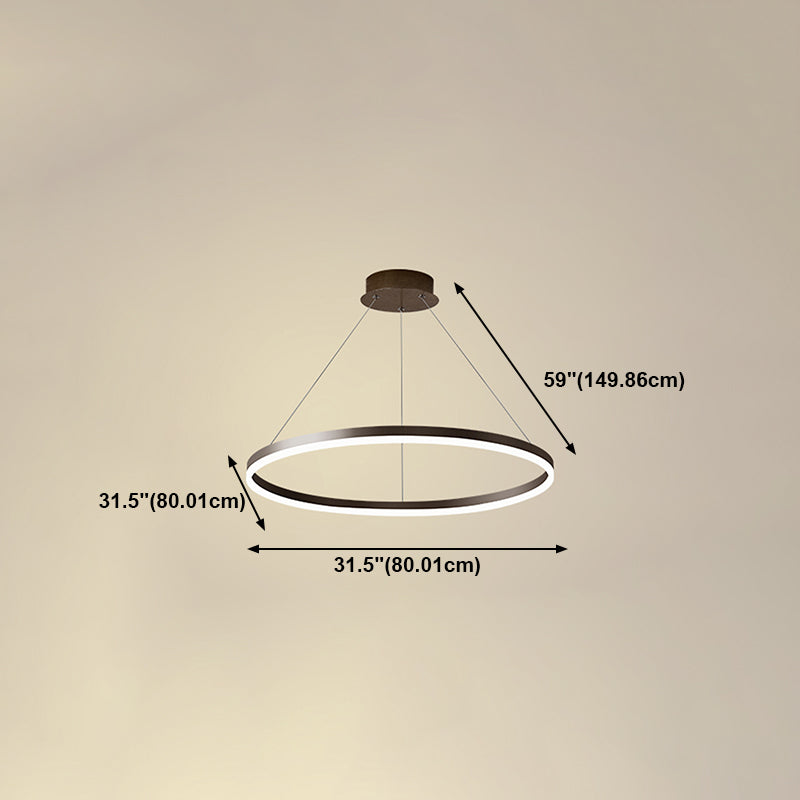 Forme de roue Métal Pendre Luminure de style moderne 1 Light Hanging Lightture