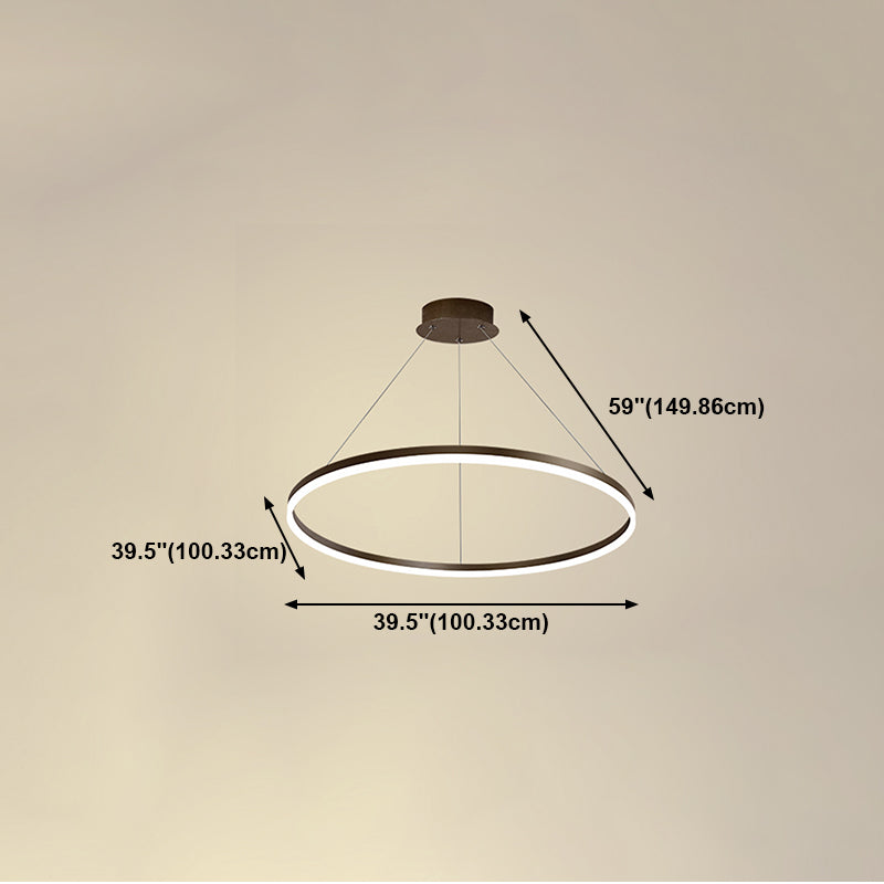 Forme de roue Métal Pendre Luminure de style moderne 1 Light Hanging Lightture