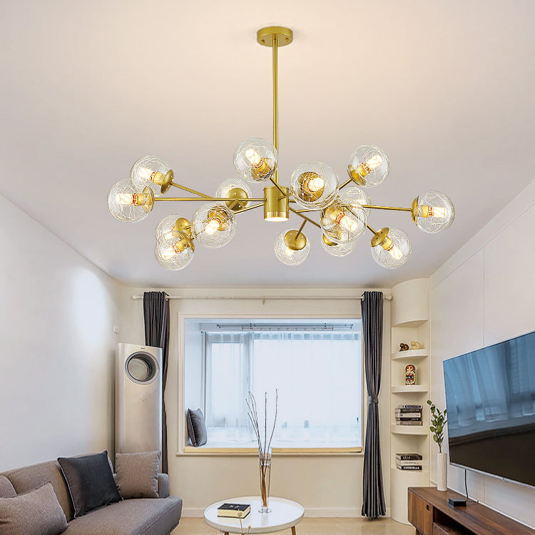 Luminaires de pendentif en verre sphérique