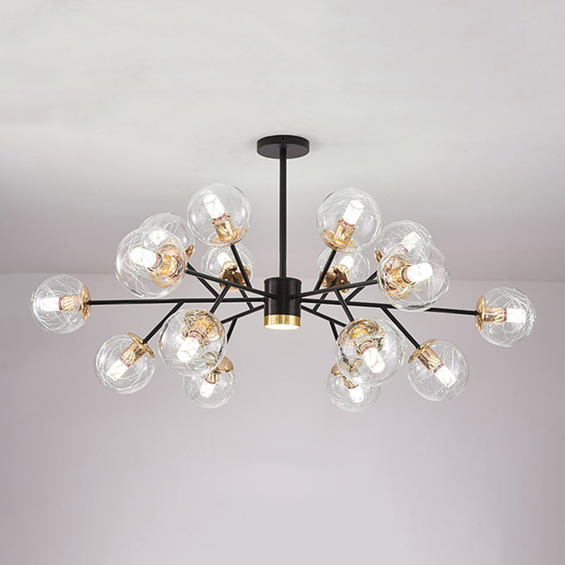 Luminaires de pendentif en verre sphérique