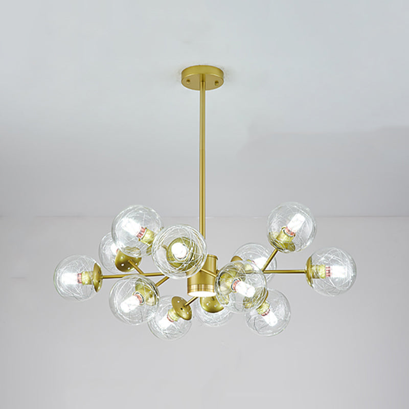 Luminaires de pendentif en verre sphérique