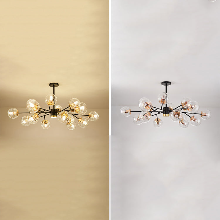 Luminaires de pendentif en verre sphérique