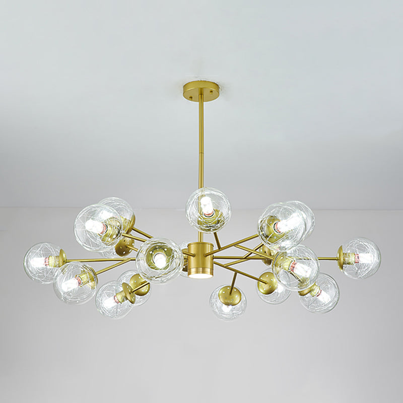 Luminaires de pendentif en verre sphérique