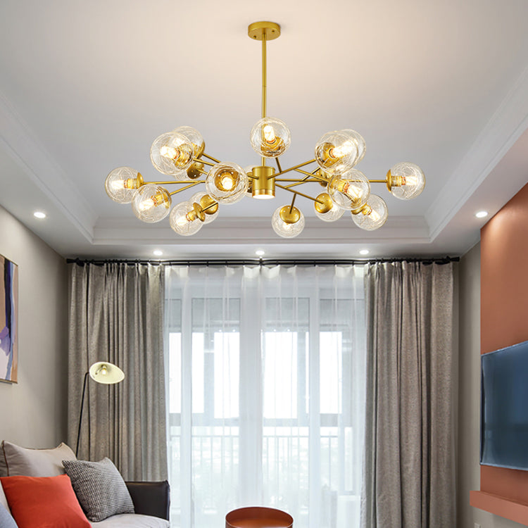 Luminaires de pendentif en verre sphérique