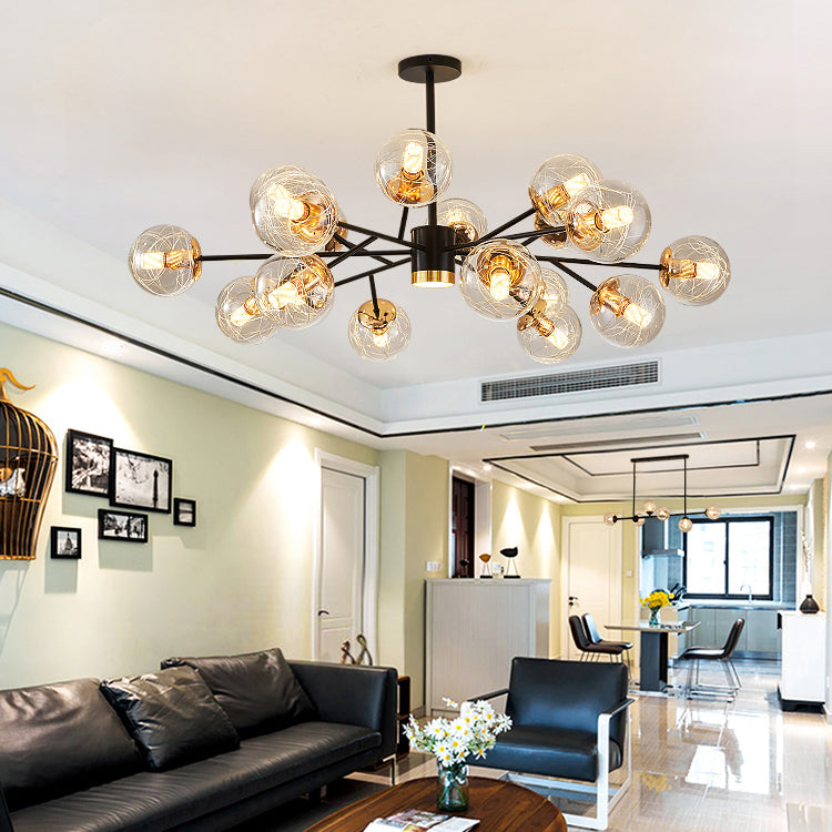 Luminaires de pendentif en verre sphérique