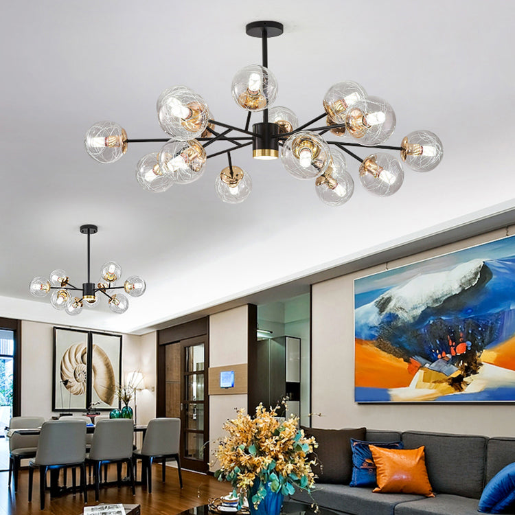 Luminaires de pendentif en verre sphérique