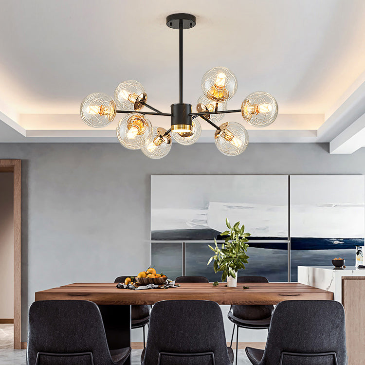 Luminaires de pendentif en verre sphérique