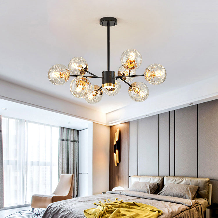 Luminaires de pendentif en verre sphérique