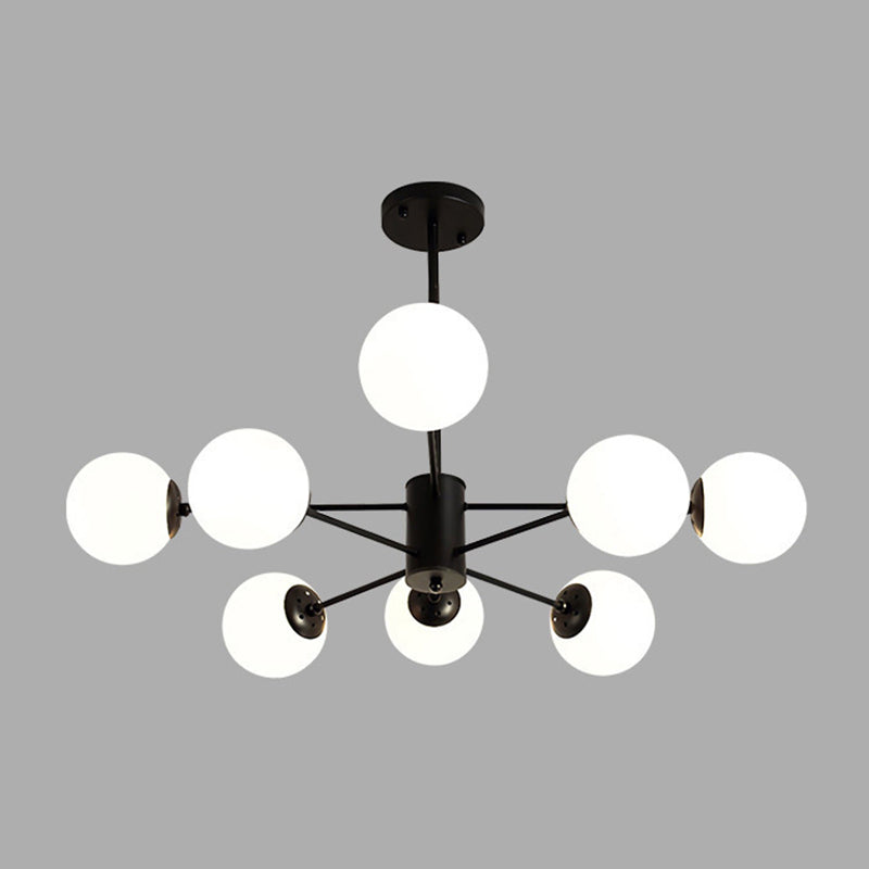 Moderner Glasschatten -Kronleuchter Globe Multi -Hell -Kronleuchter -Anhänger für Schlafzimmer