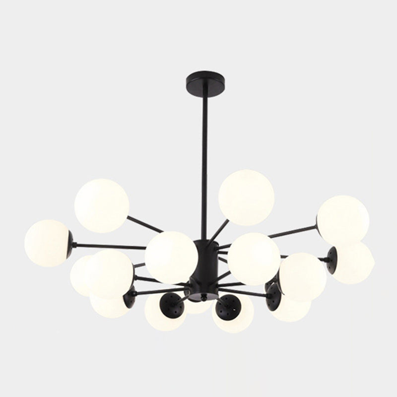 Moderner Glasschatten -Kronleuchter Globe Multi -Hell -Kronleuchter -Anhänger für Schlafzimmer