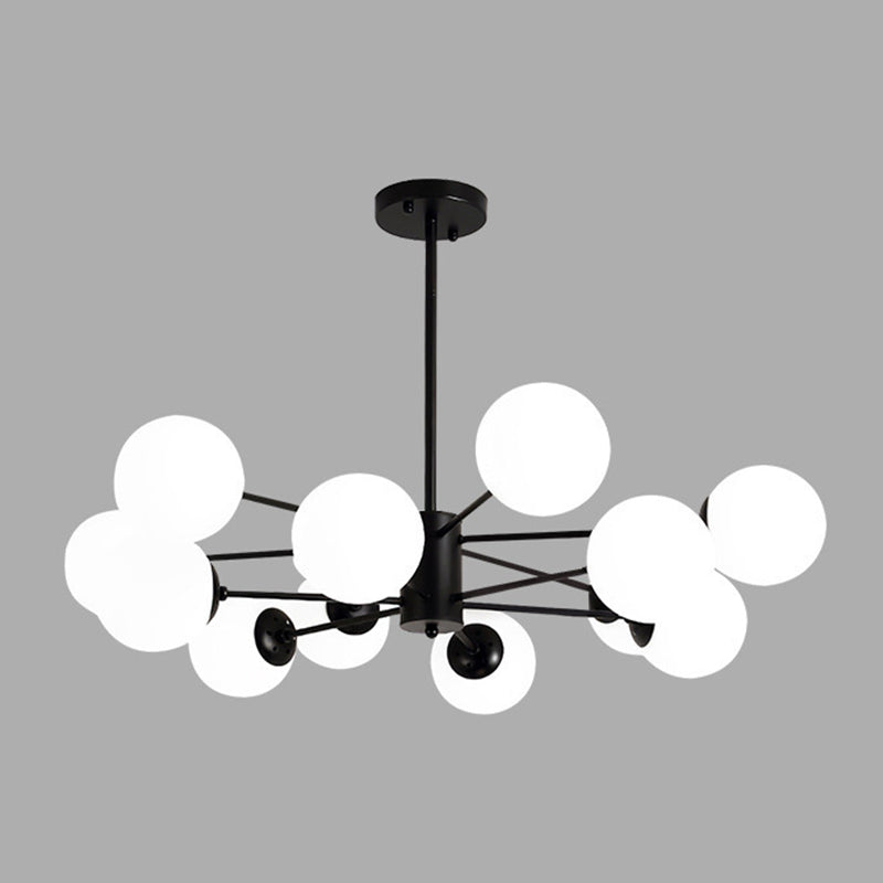 Moderner Glasschatten -Kronleuchter Globe Multi -Hell -Kronleuchter -Anhänger für Schlafzimmer