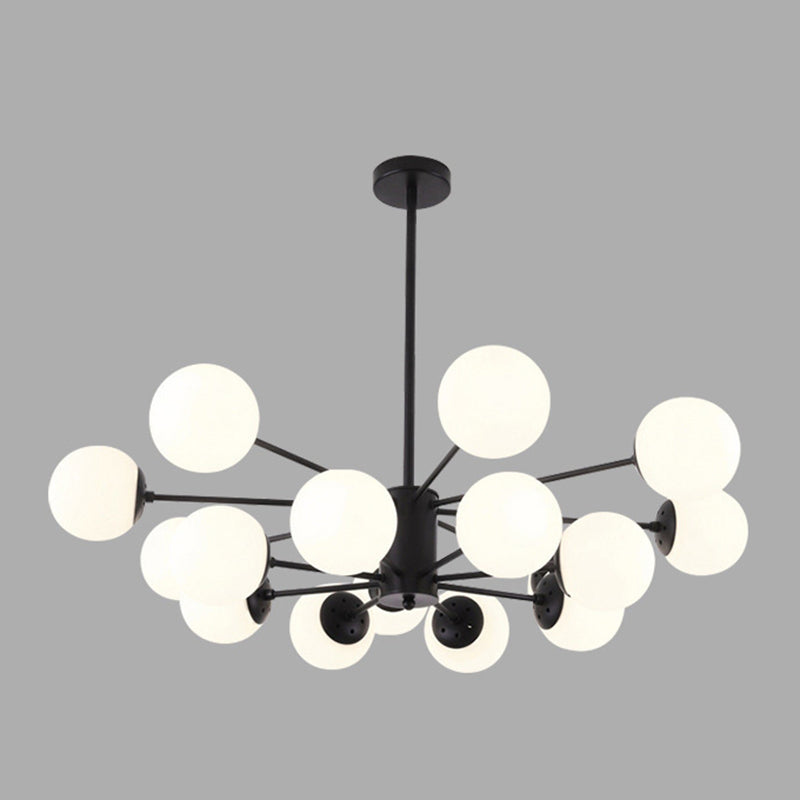 Moderner Glasschatten -Kronleuchter Globe Multi -Hell -Kronleuchter -Anhänger für Schlafzimmer