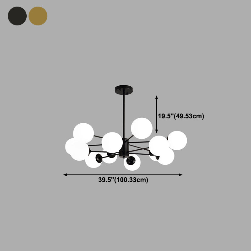 Chandelier de nuance en verre moderne Globe Pendeur de lustre multicer